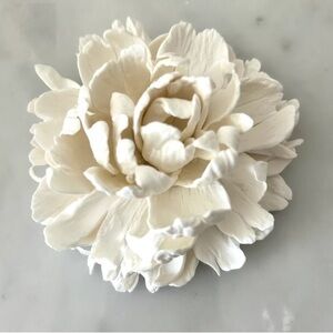 3D Peony Wall Art, Hand Sculpted Clay Flowers Wall Sculpture Art